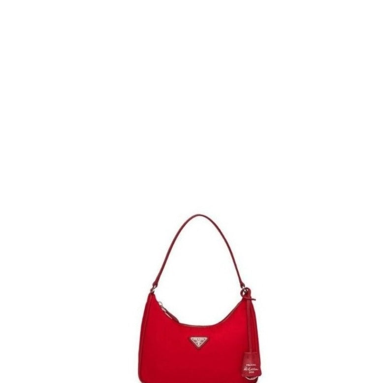 Vintage Nylon Hobo Bag Red