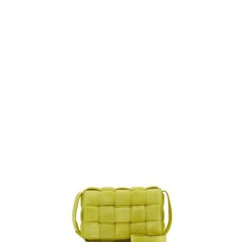 Suede Shoulder Bag Yellow Green