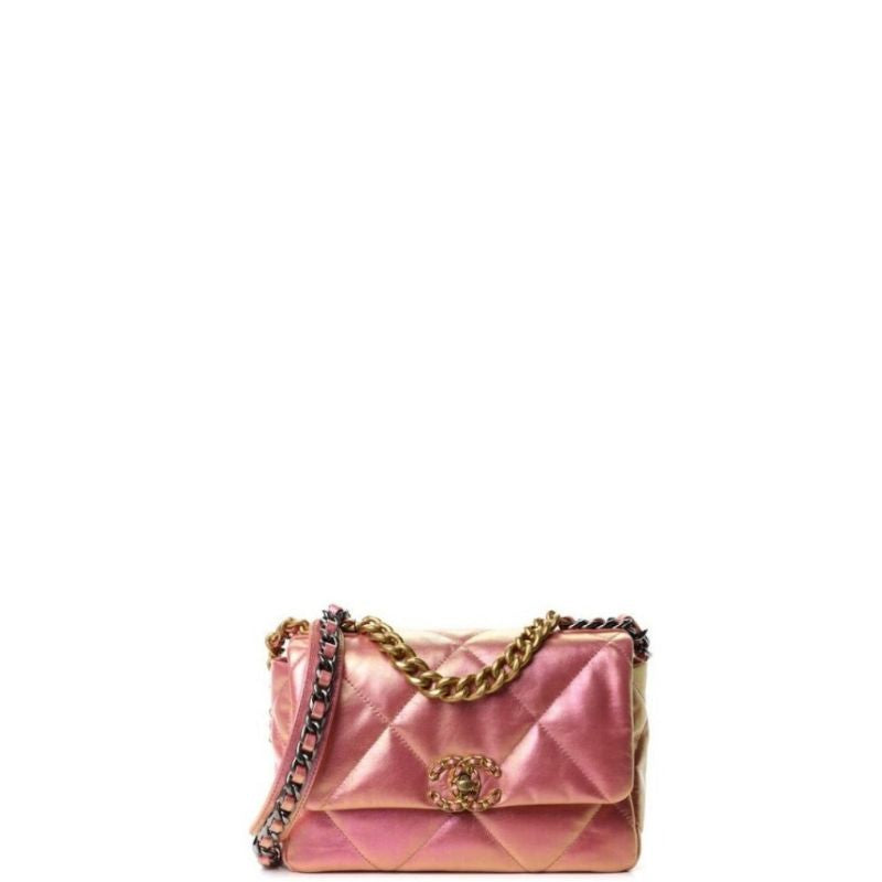 Flap Bag Metallic Sunset Pearl Pink New Collection