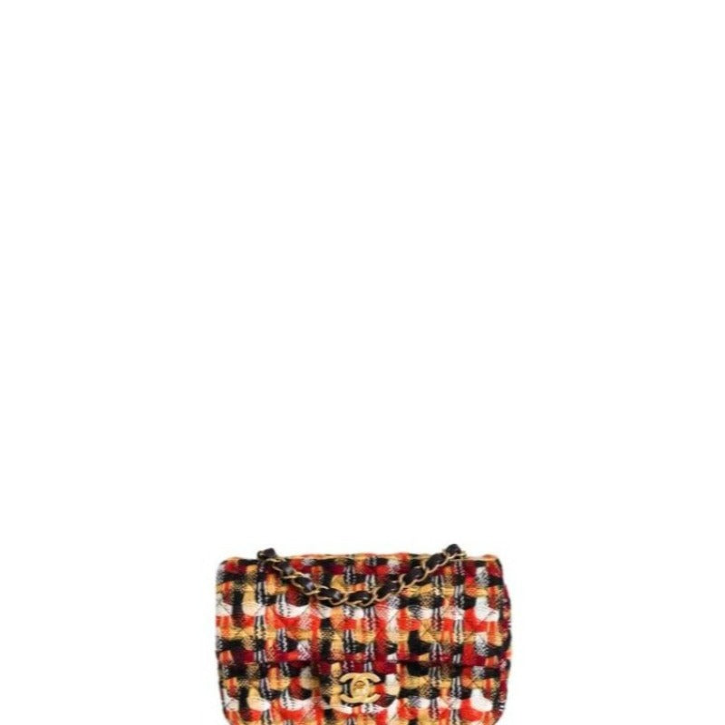 Multicolor Tweed Mini Bag