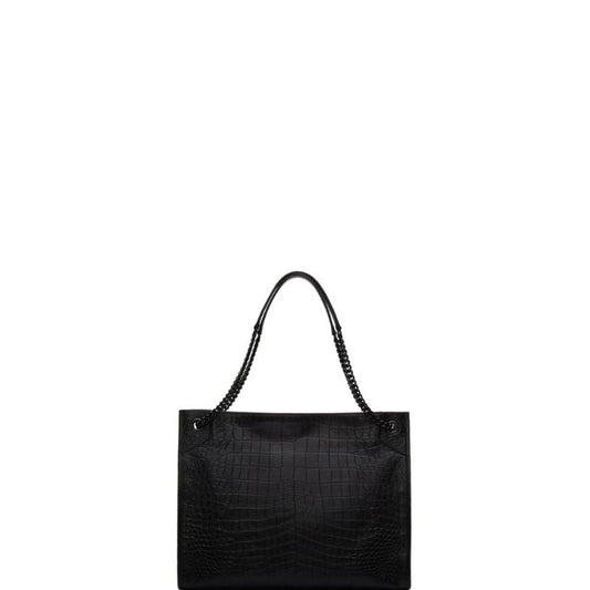 Niki Shopping Bag Black Croc New