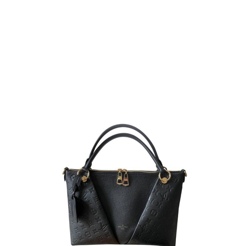 Black Monogram Leather Handbag