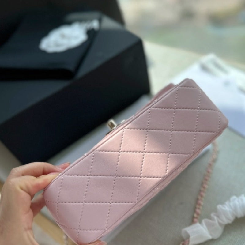 Mini Flap Bag With Top Handle Light Pink