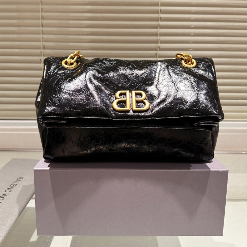 Monaco Large Chain Bag Black