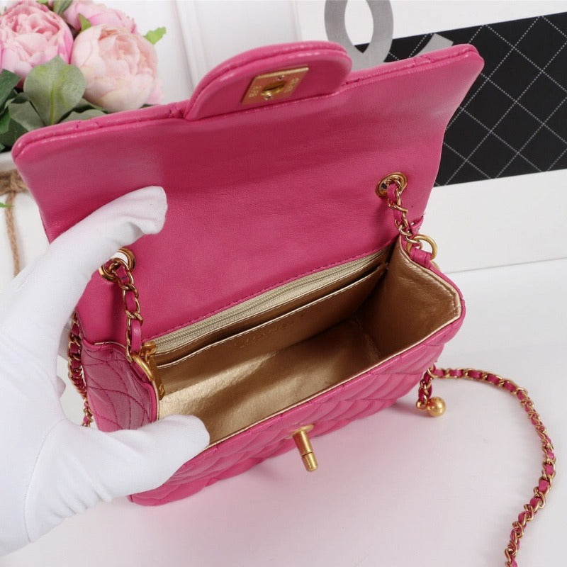 Classic Mini  Flap Bag  Rosy Pink