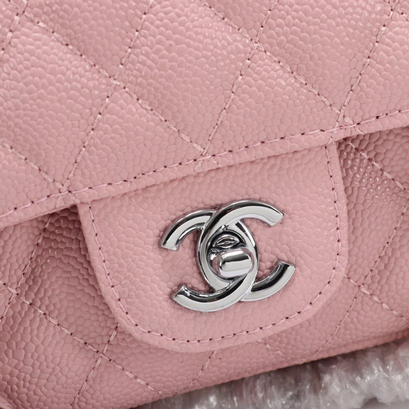 Caviar Classic Double Flap Bag Pink 25