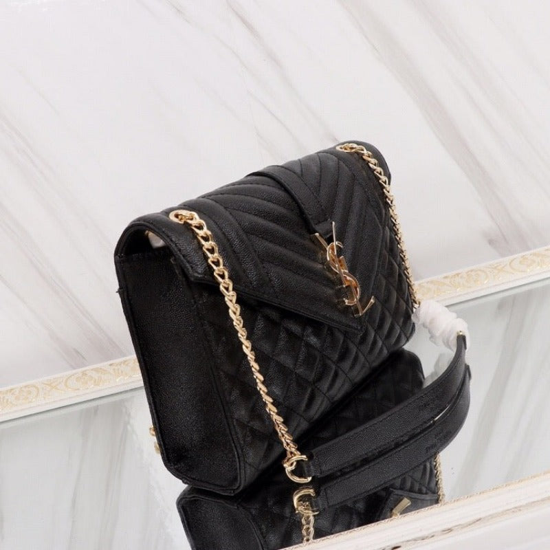 Envelope Chain Bag Black