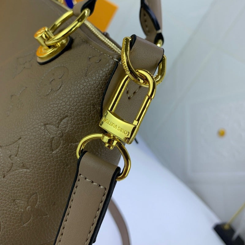 Taupe Monogram Leather Handbag