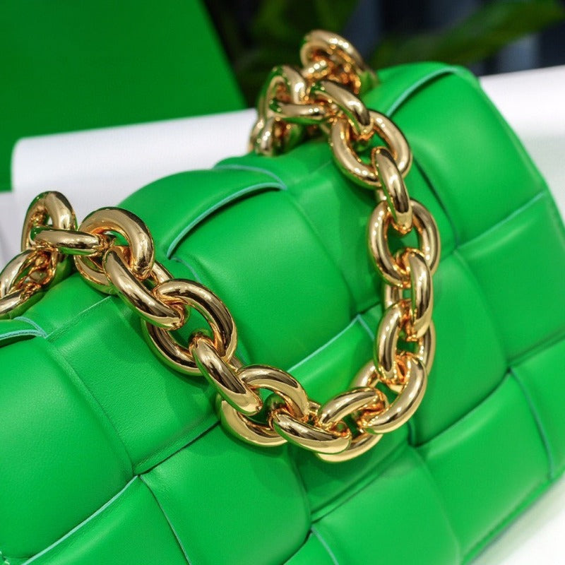 Cassette Shoulder Chain Bag Green