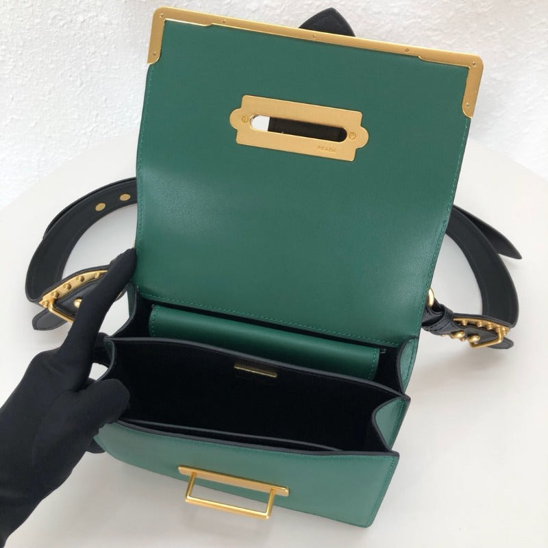 Cahier Leather Bag Green
