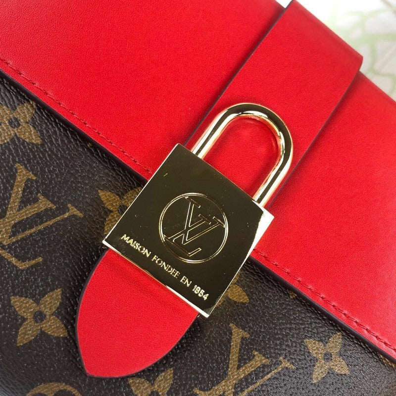 Locky Bb Lona Monogram Bag Red