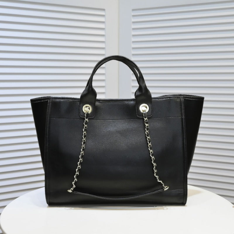Black Leather Globetrotter Bag