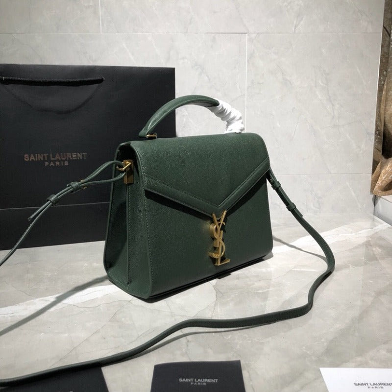 Cassandra Medium Top Handle Bag Dark Green