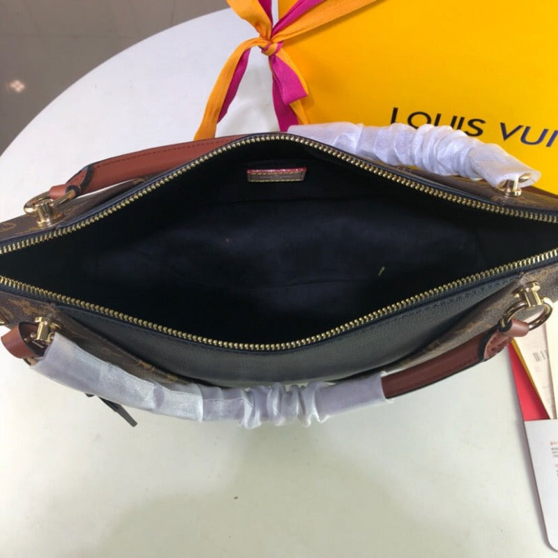 Brown/Black Monogram Leather Handbag