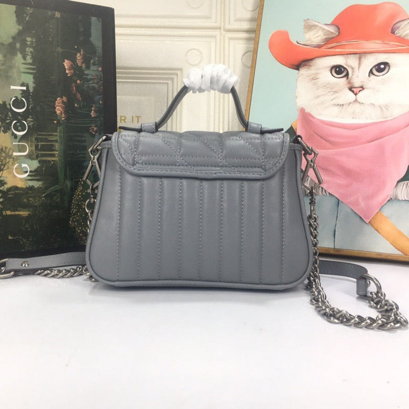 Marmont Mini Top Handle Bag Grey