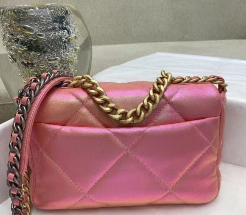 Flap Bag Metallic Sunset Pearl Pink Collection – ModaBuzz®