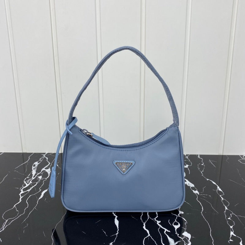 Vintage Nylon Hobo Bag Blue