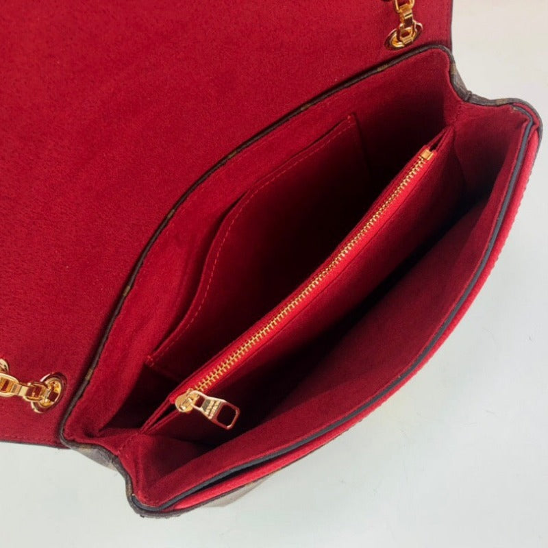 Canvas Pallas Chain Shoulder Bag Red