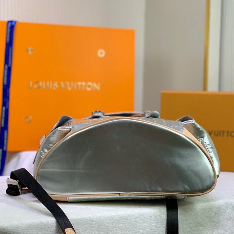 Louis Vuitton Christopher PM Silver Mirror Monogram Backpack