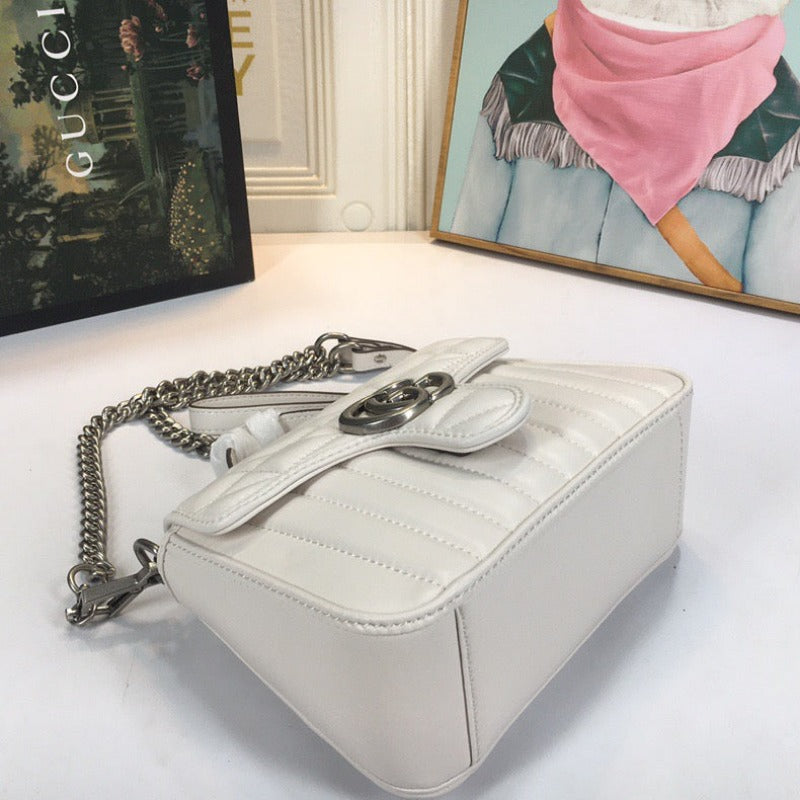 Marmont Mini Top Handle Bag White