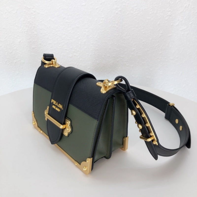 Cahier Leather Bag Khaki