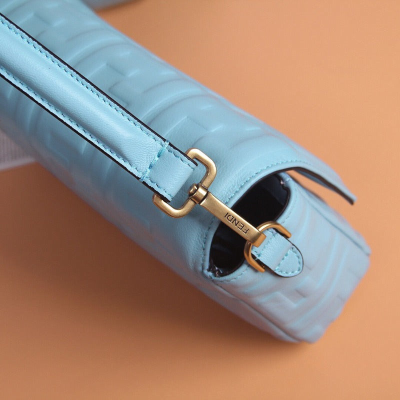 Baguette Nappa Shoulder Bag Sky Blue