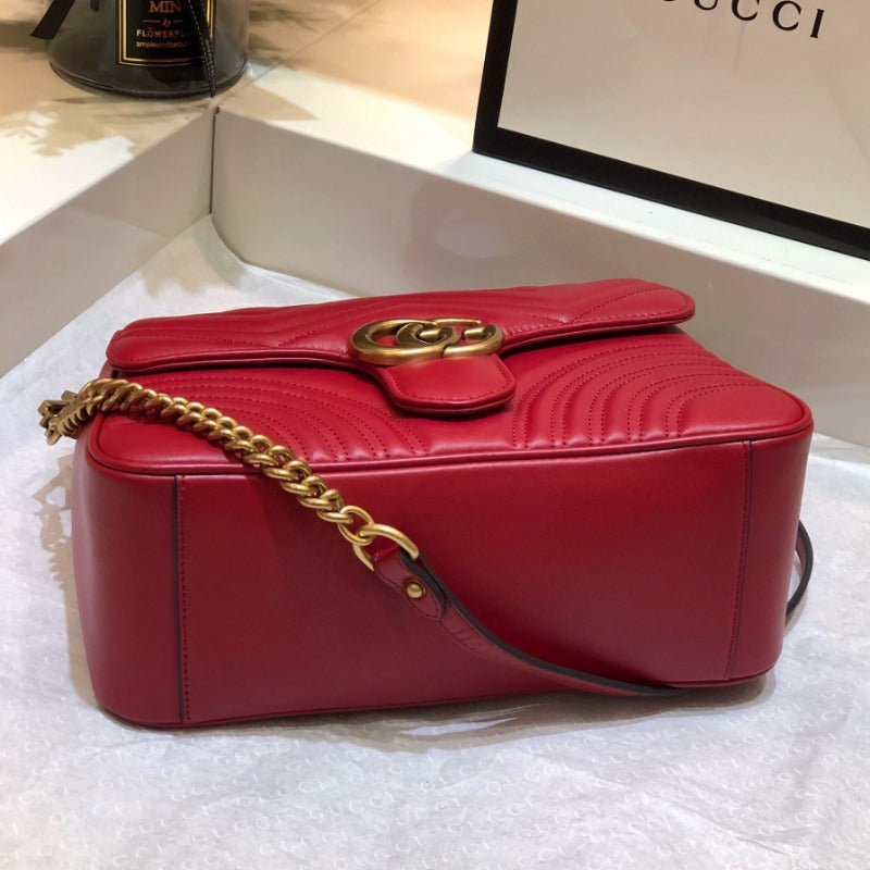 Marmont Handle Bag Red