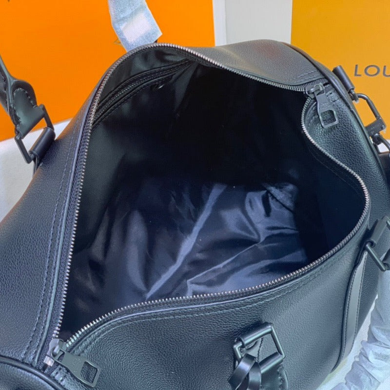 Black Epi Leather Keepall 45 Travel Bag