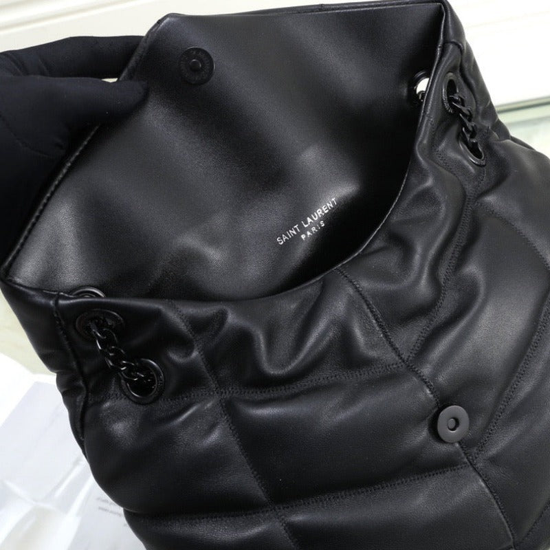 Loulou Puffer Shoulder Bag Black