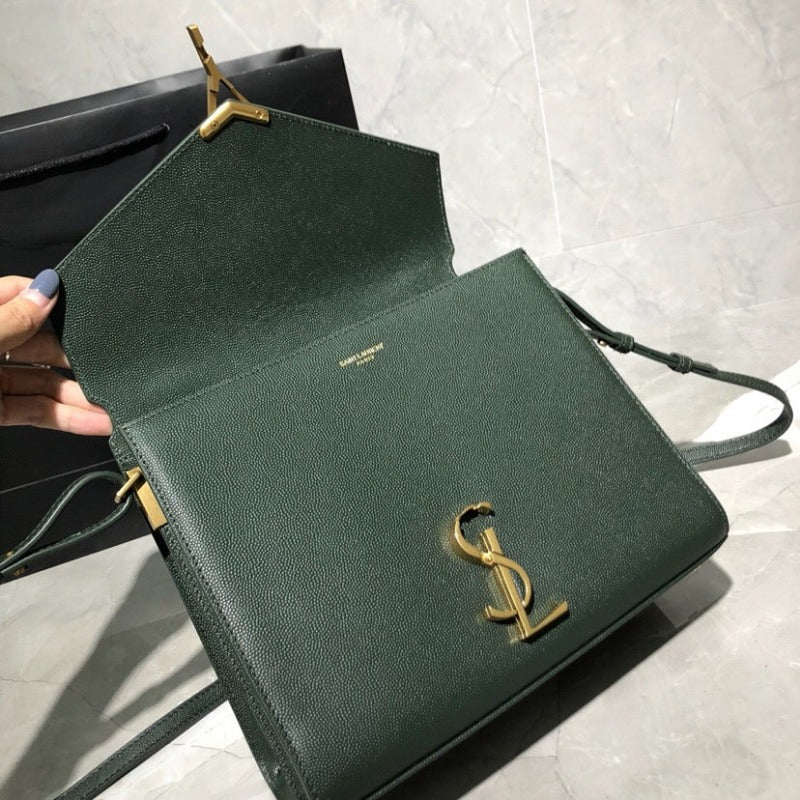 Cassandra Medium Top Handle Bag Dark Green