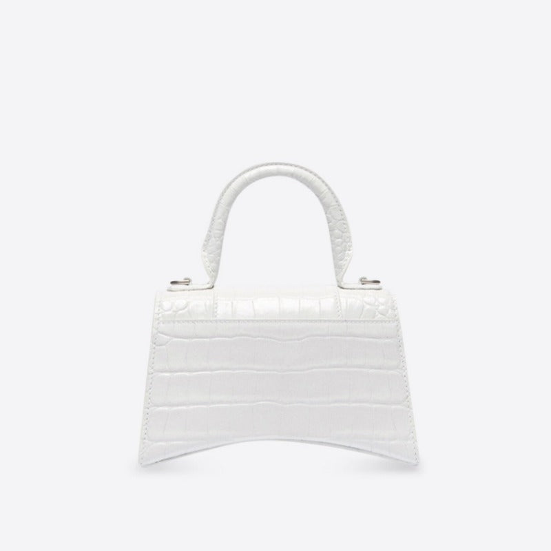 Handbag Crocodile Embossed  White