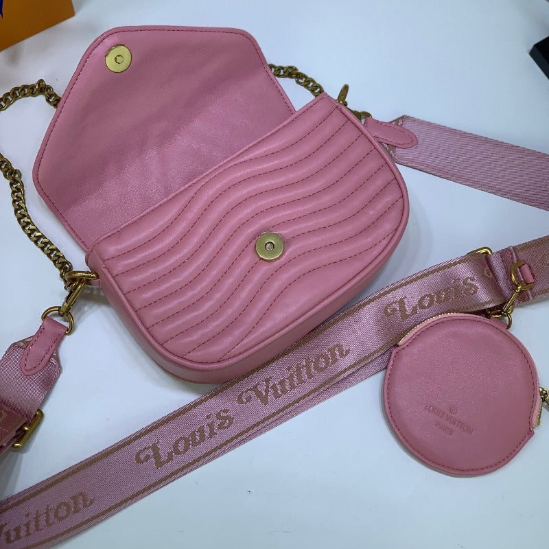 Wave Multi Pochette Bag Pink