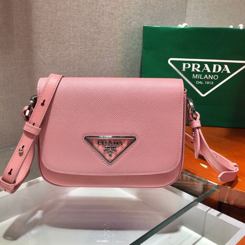 Saffiano Identity Shoulder Bag Pink