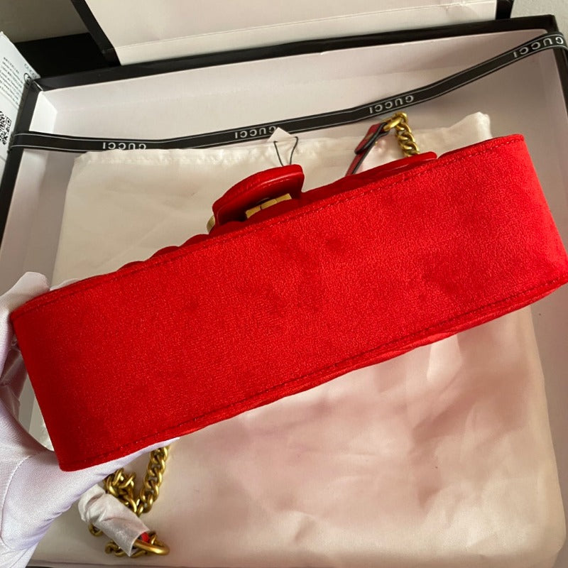 Marmont Shoulder Messenger Bag Red Velvet