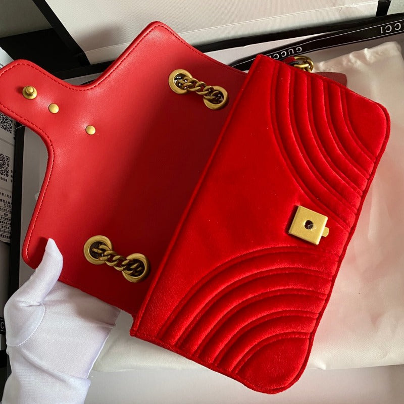 Marmont Shoulder Messenger Bag Red Velvet