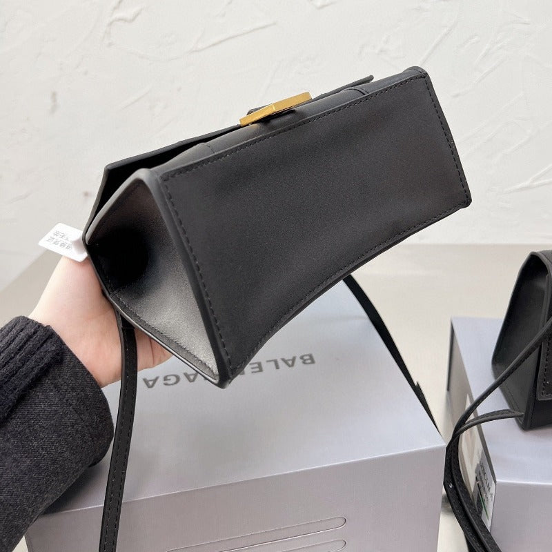 Hourglass Small Top-handle Bag Black