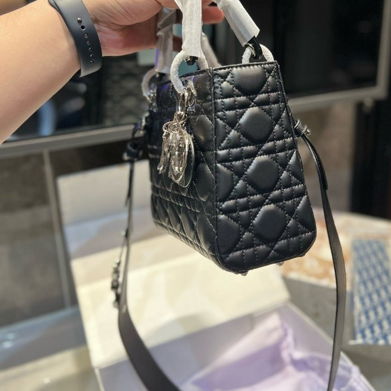 Lady Handbag Black/Silver Hardware