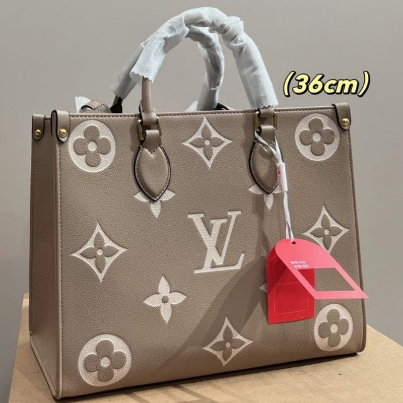 Onthego Monogram Bag GreyBeige