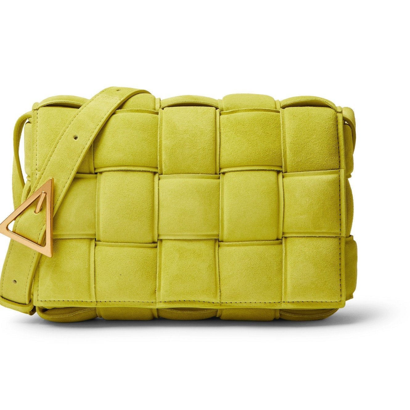 Suede Shoulder Bag Yellow Green